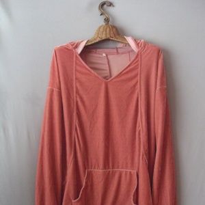 Velvet Coral Pullover Long sleeve Hoodie Jacket